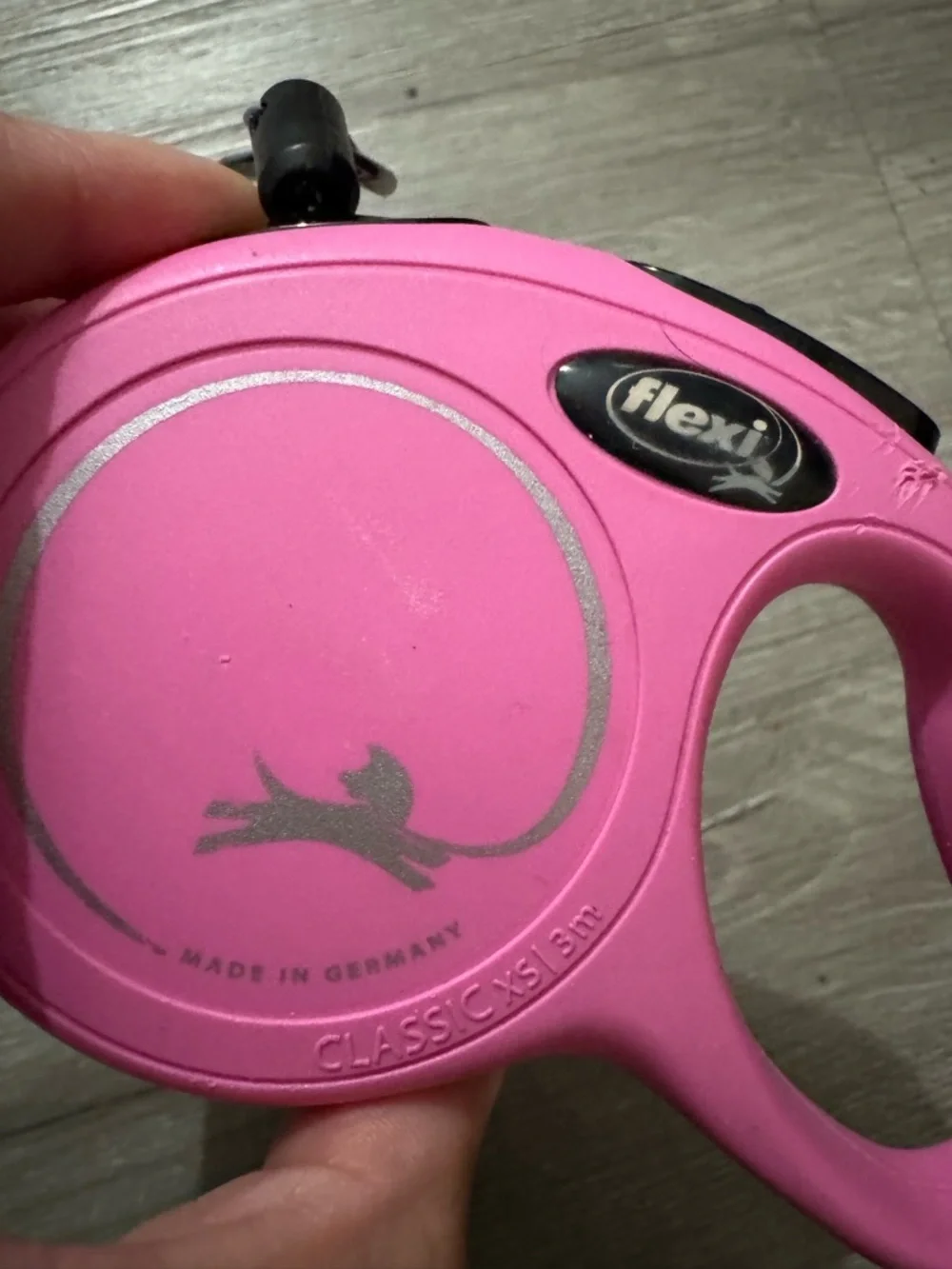 Pink Retractable Dog Leash Classic XS Extra Small Ergonomic Handle
